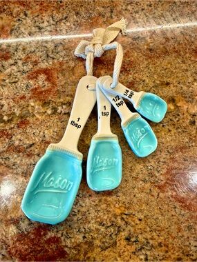Turquoise Mason Jar Measuring Spoons